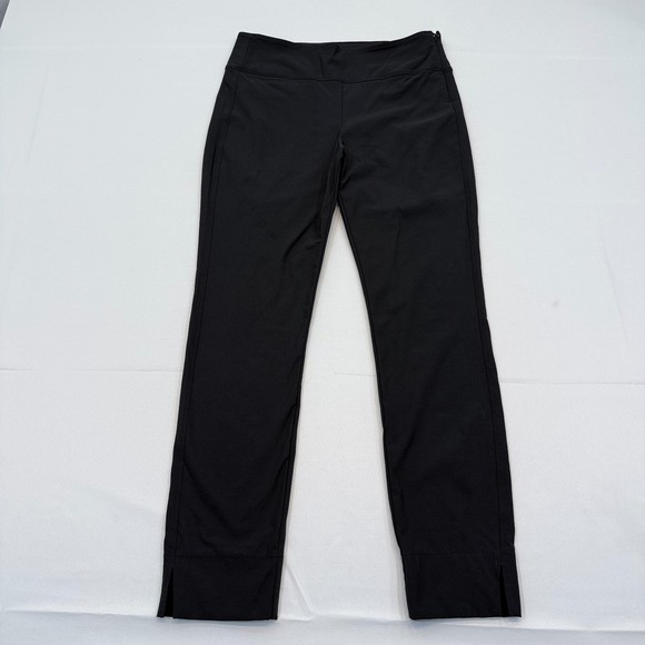Athleta Pants - Athleta Wander Slim Ankle Pant Womens 8 Side Zip Ankle Slit Black Stretch 486209